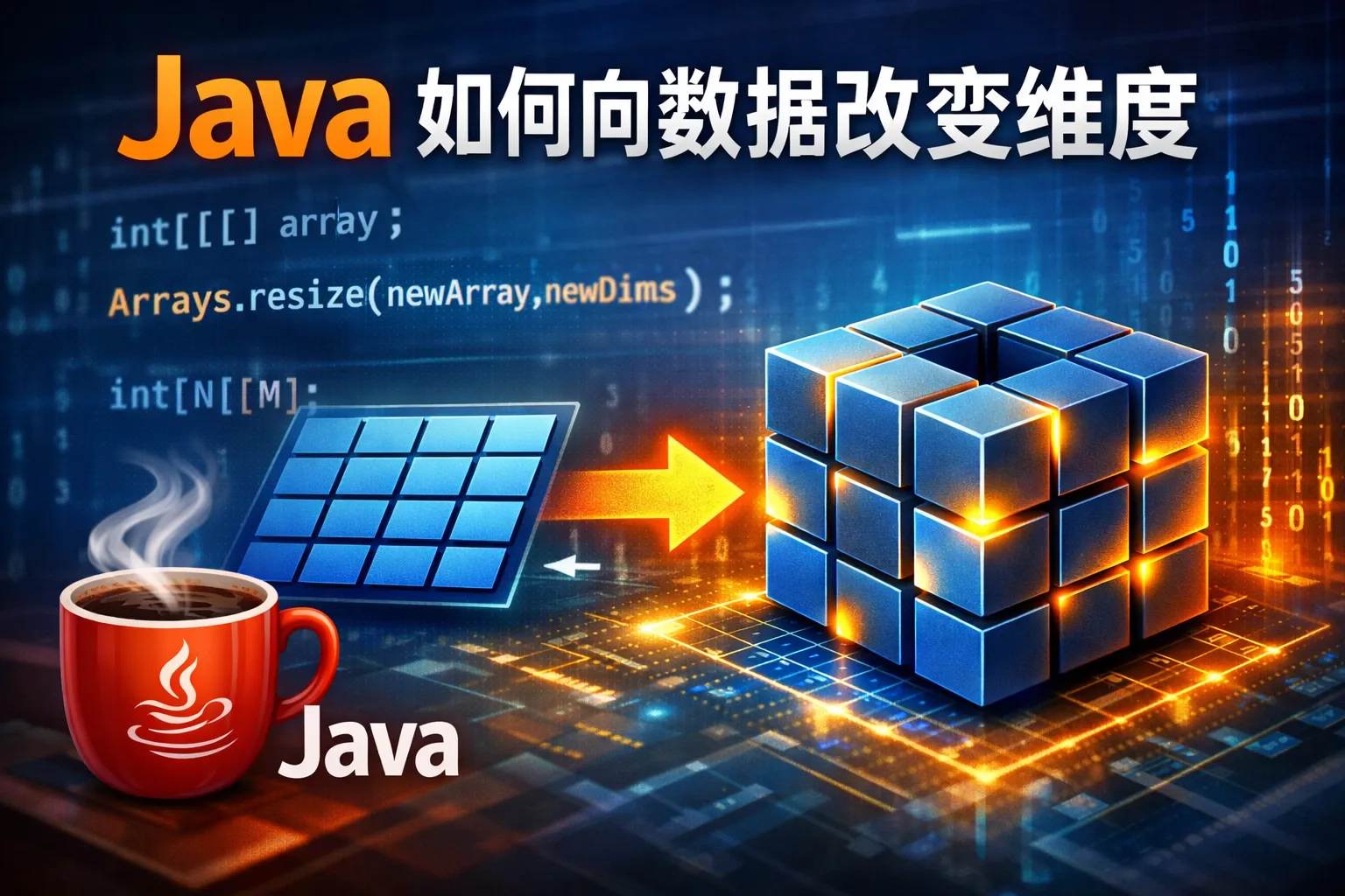 java 如何向数组改变维度