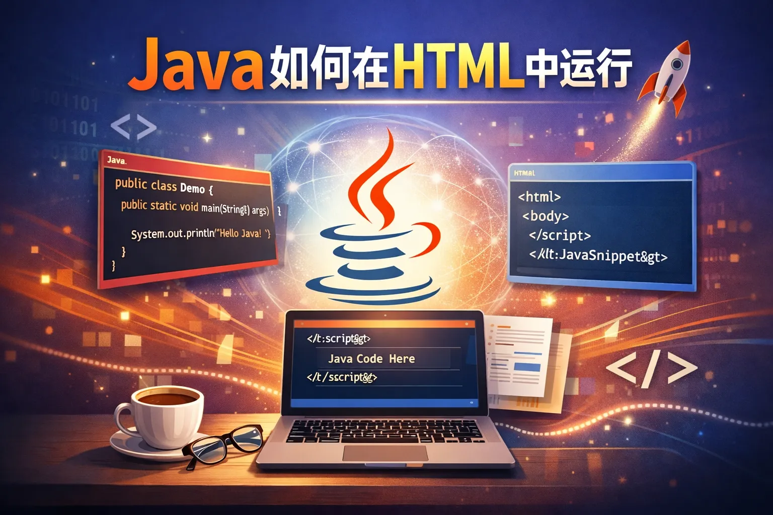 java如何在html中运行