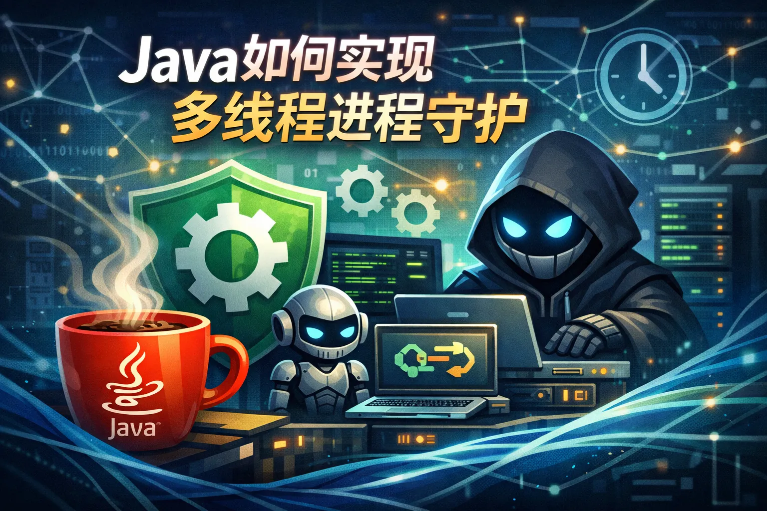 java如何实现多线程进程守护