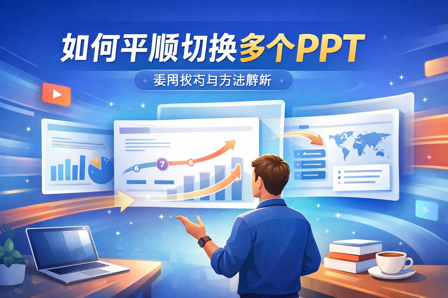 如何平顺切换多个ppt