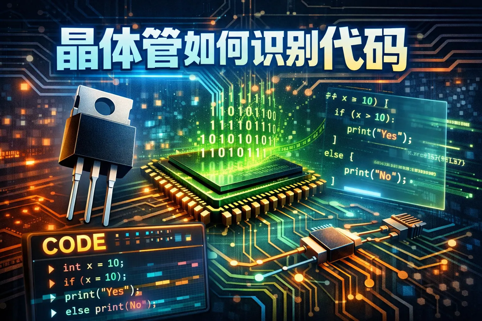 晶体管如何识别代码