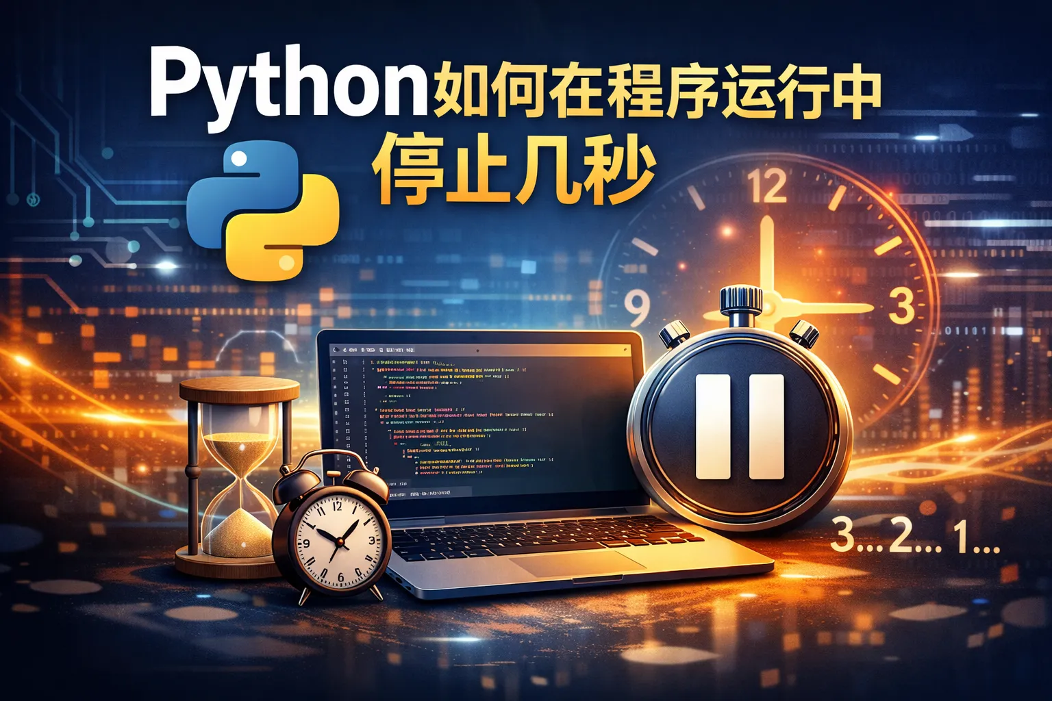 python如何在程序运行中停止几秒