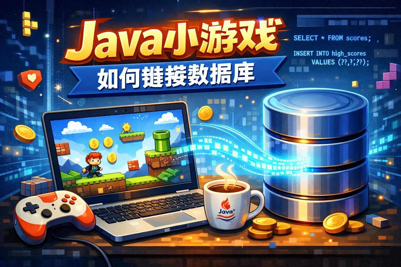 java小游戏如何链接数据库