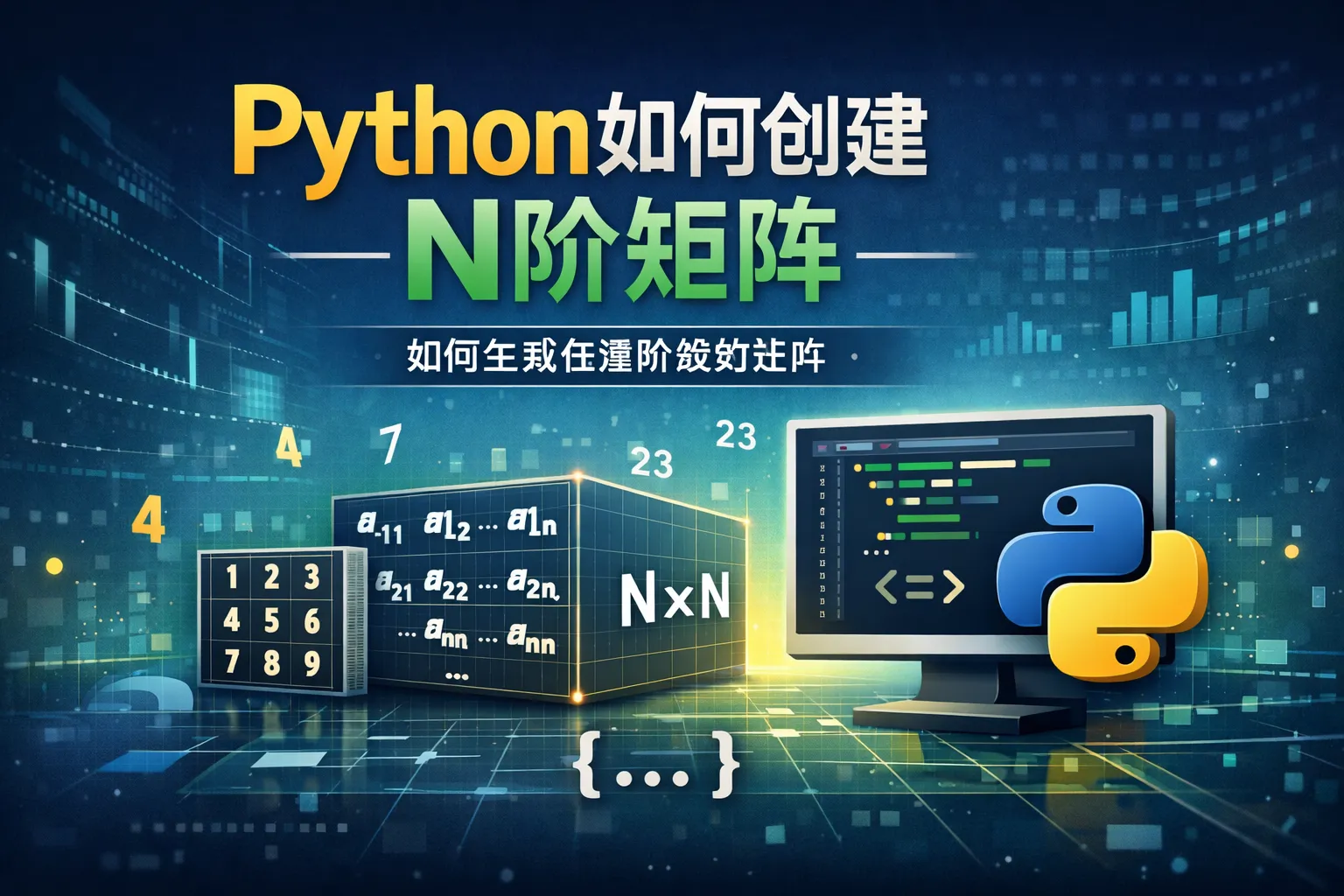 python如何创建n阶矩阵