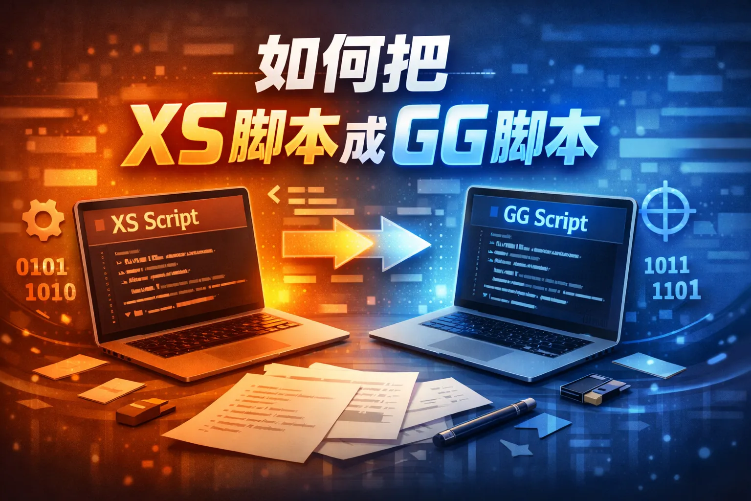 如何把xs脚本转换成GG脚本