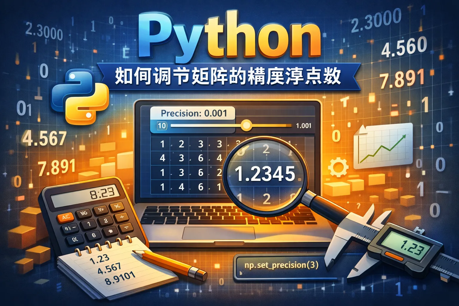python如何调节矩阵的精度浮点数