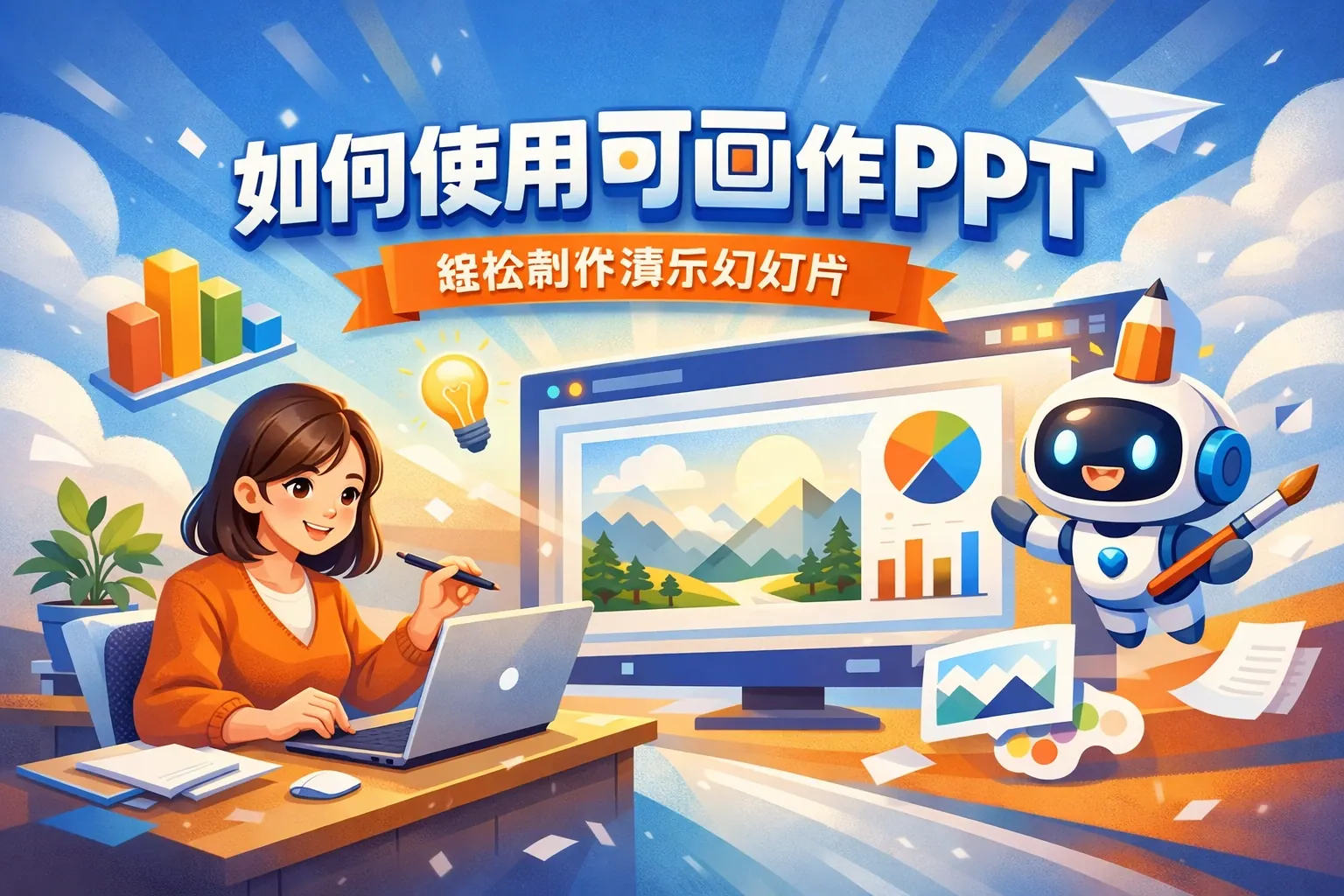 如何使用可画作PPT