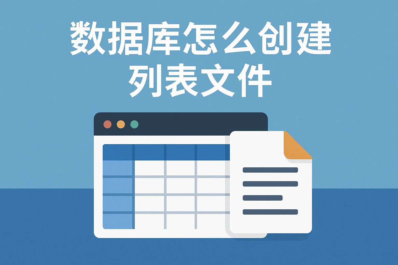 数据库怎么创建列表文件