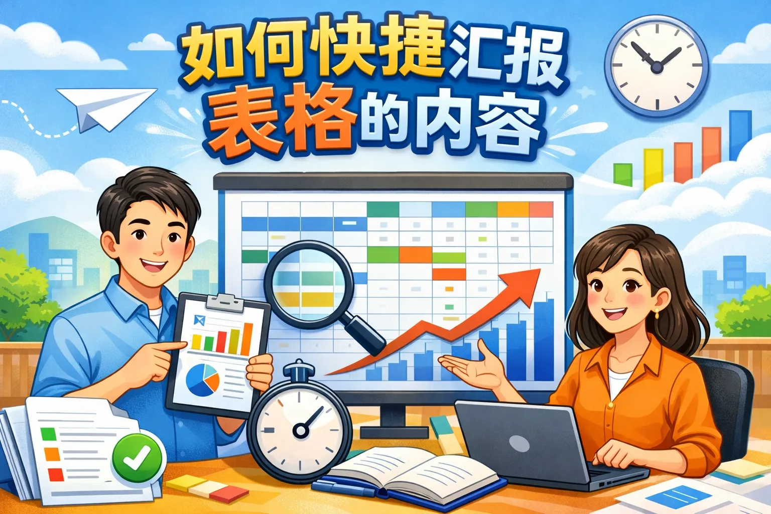 如何快捷汇报表格的内容