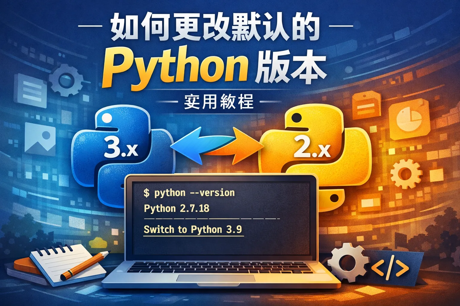 如何更改默认的python版本