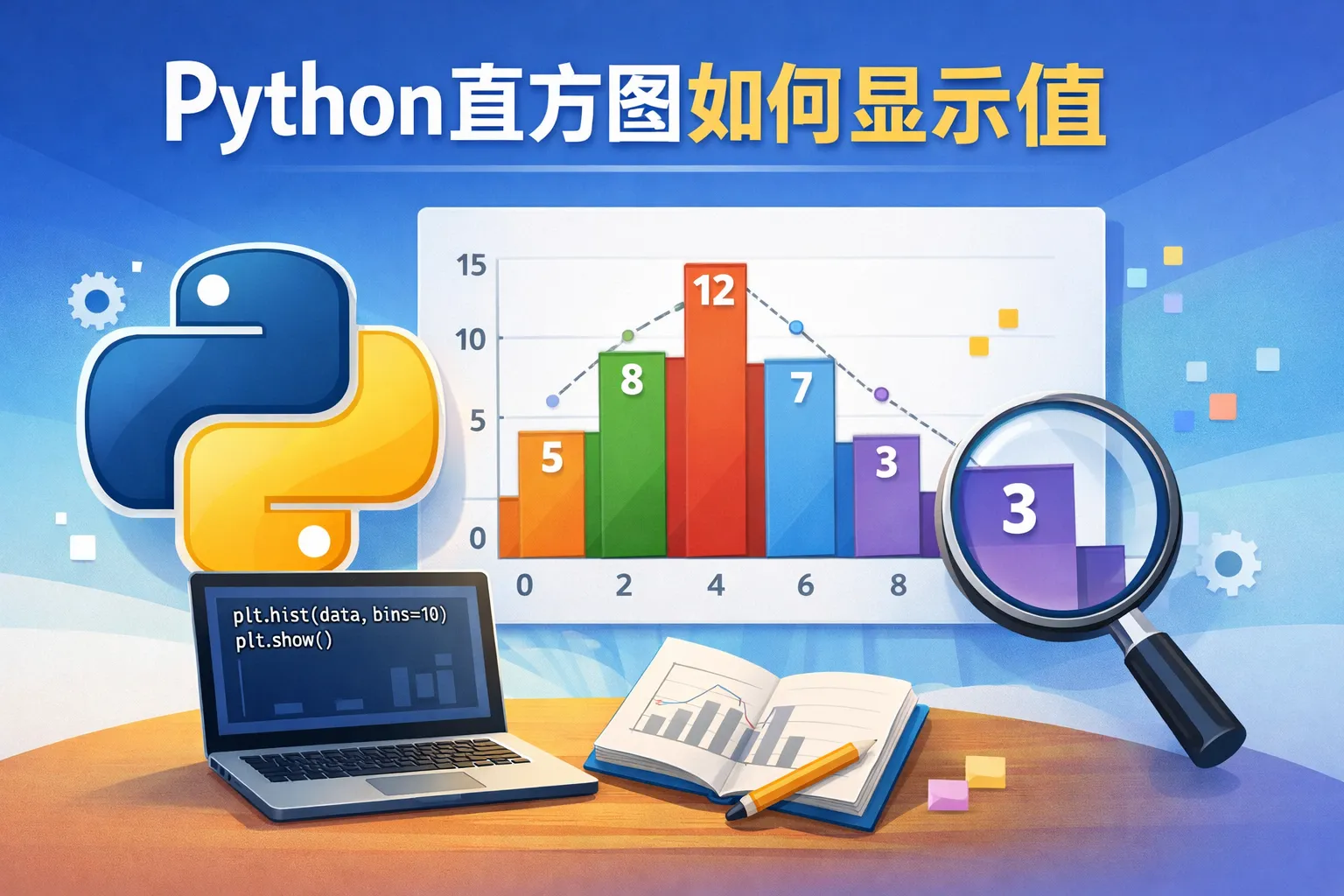 python直方图如何显示值