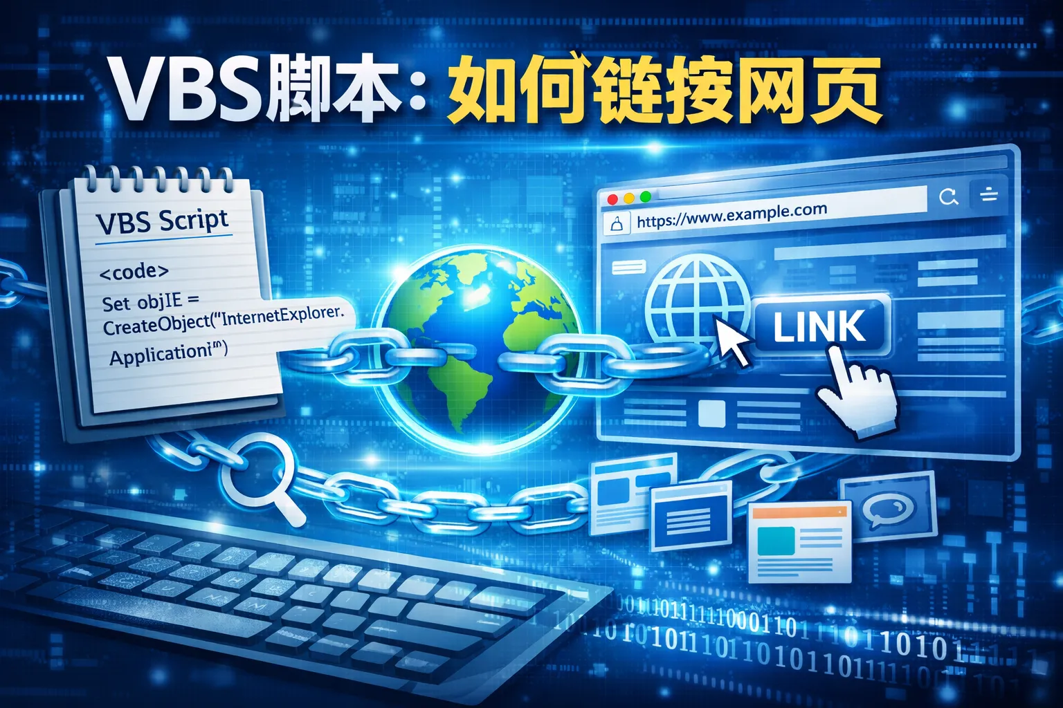 vbs 脚本 如何链接网页