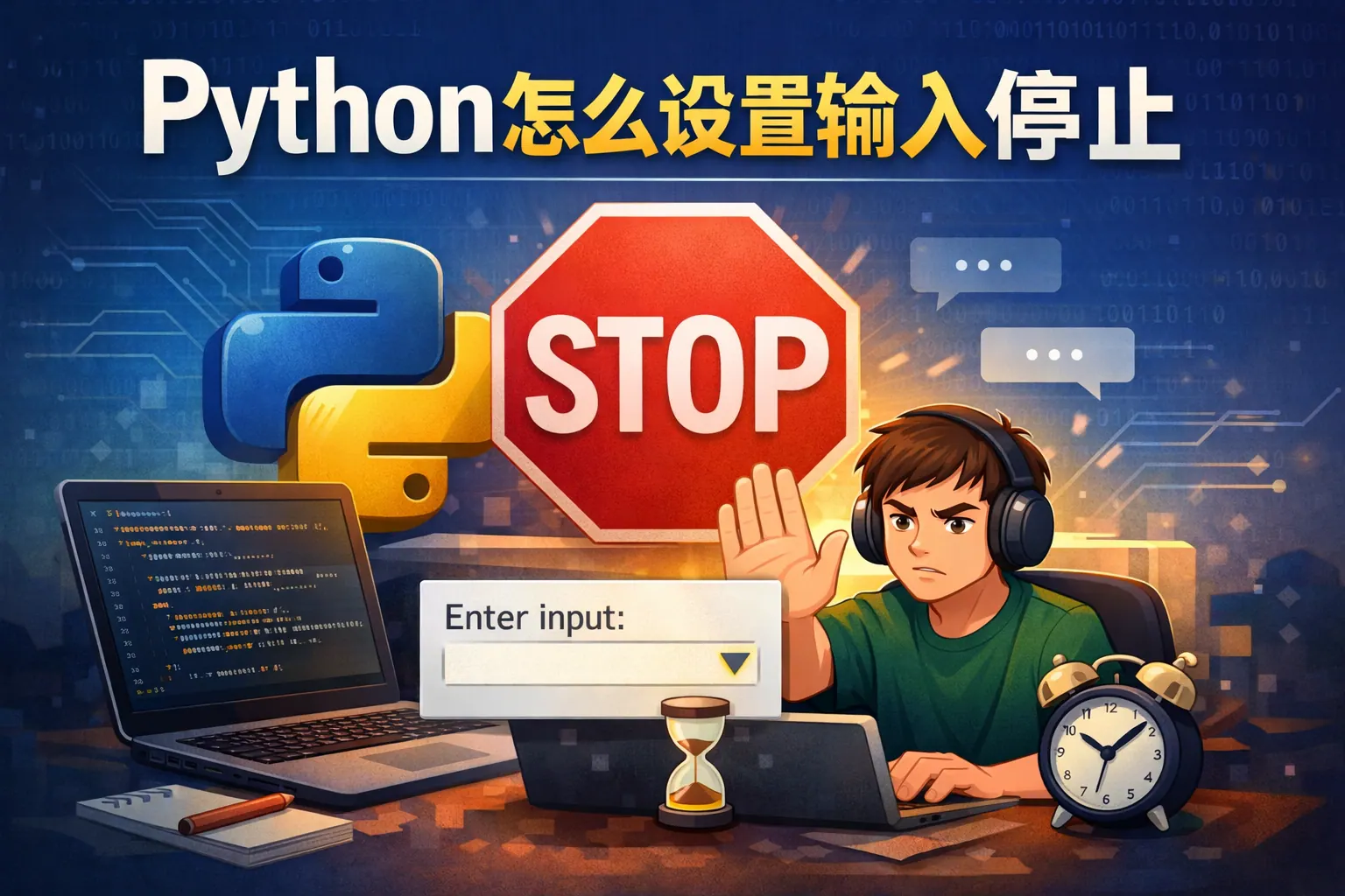 python怎么设置输入停止