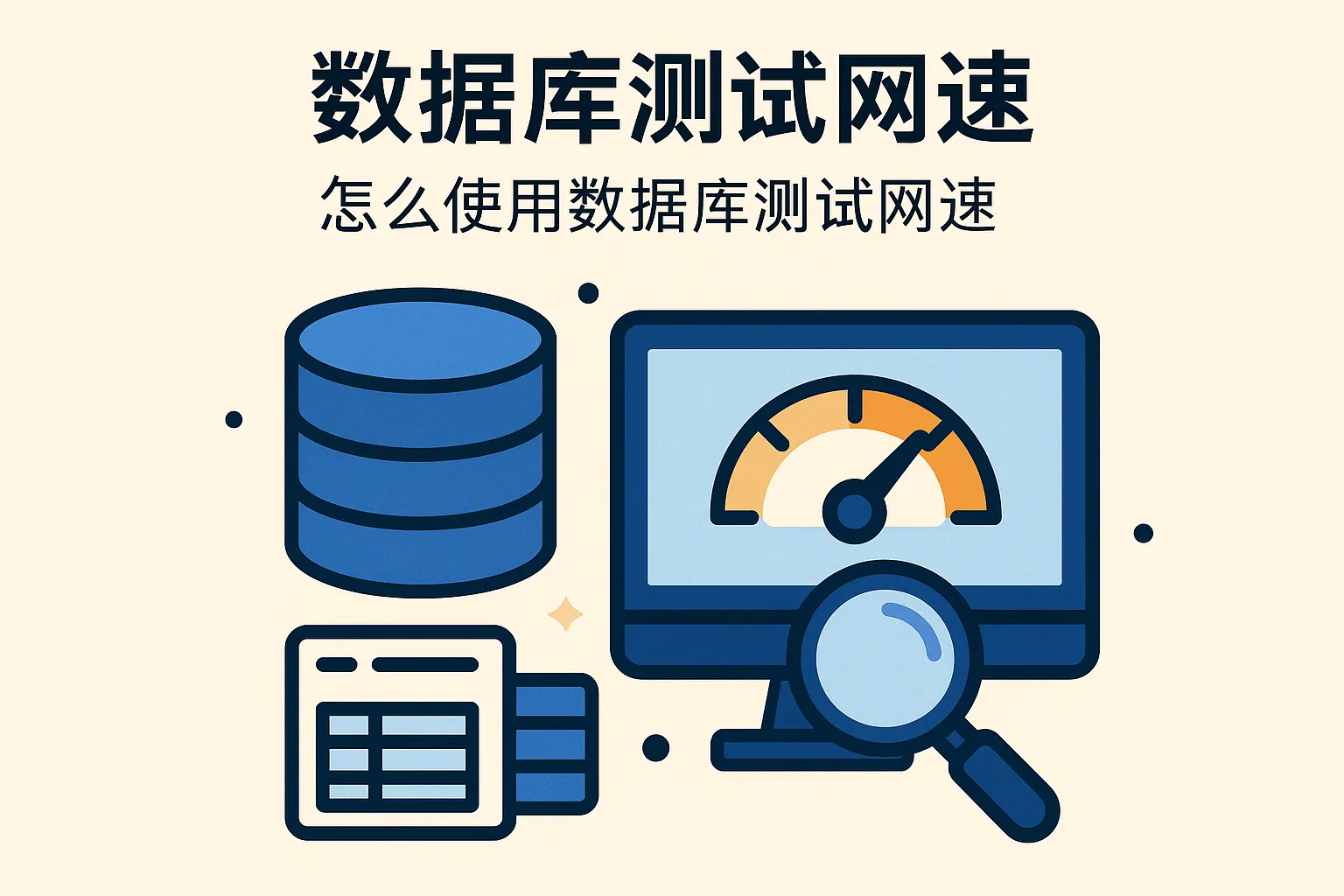怎么使用数据库测试网速