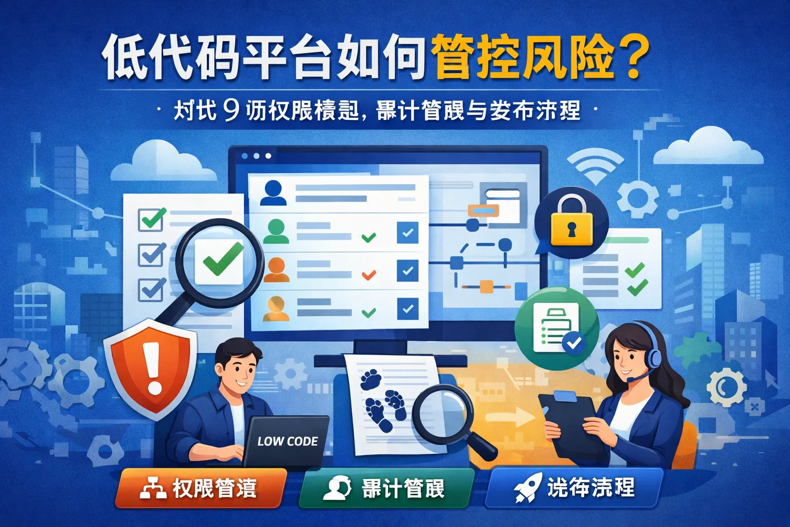 低代码平台如何管控风险?对比9项权限模型、审计留痕与发布流程