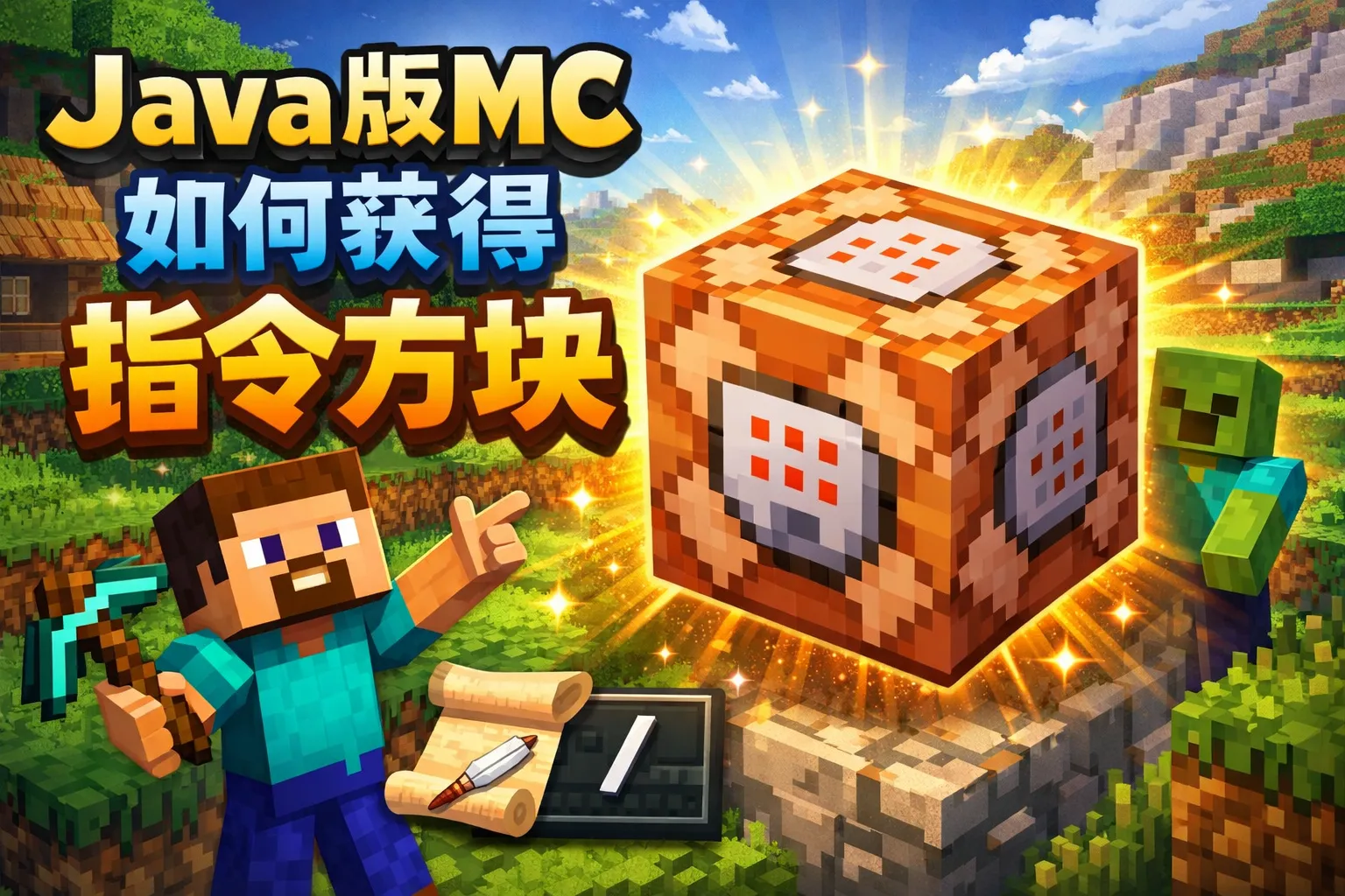 java版mc如何获得指令方块