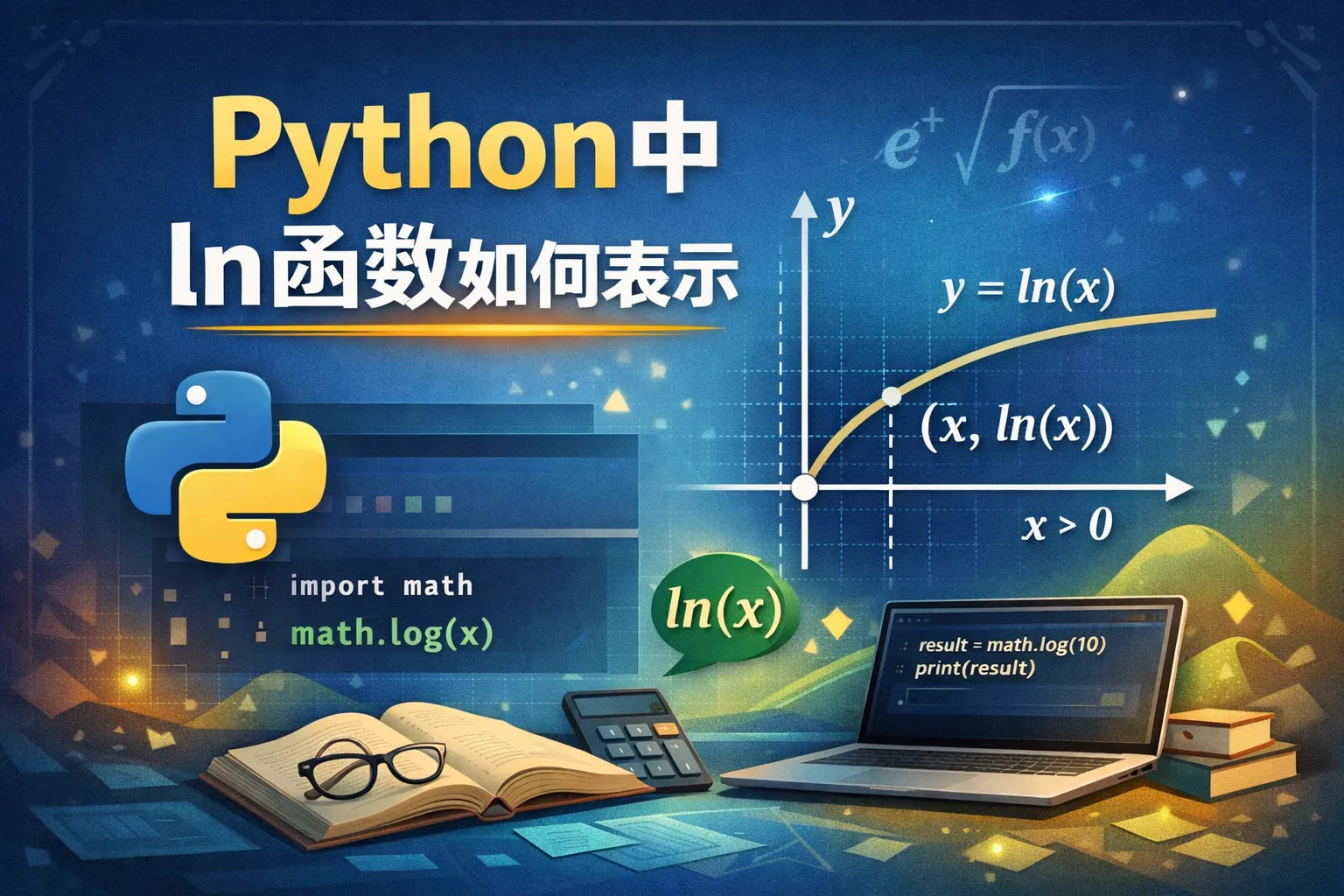 python中ln函数如何表示