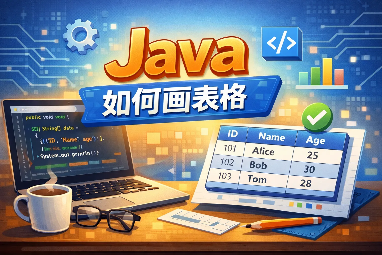 java如何画表格
