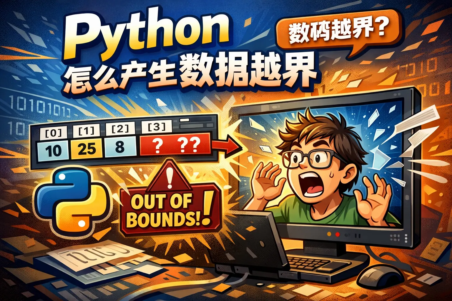 python怎么产生数组越界