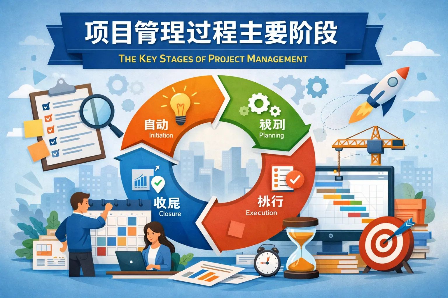 项目管理过程主要阶段是