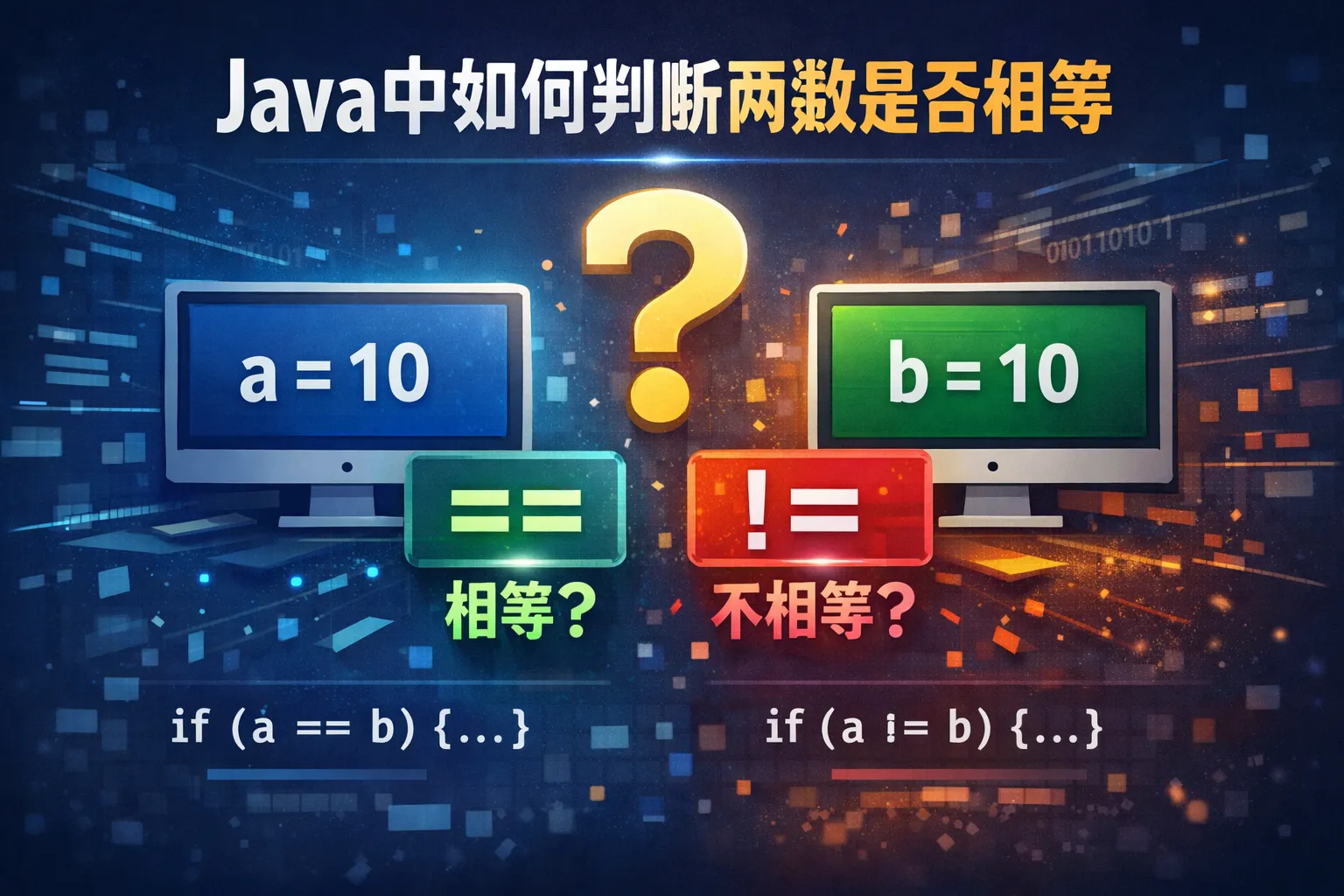 java中如何判断两数是否相等