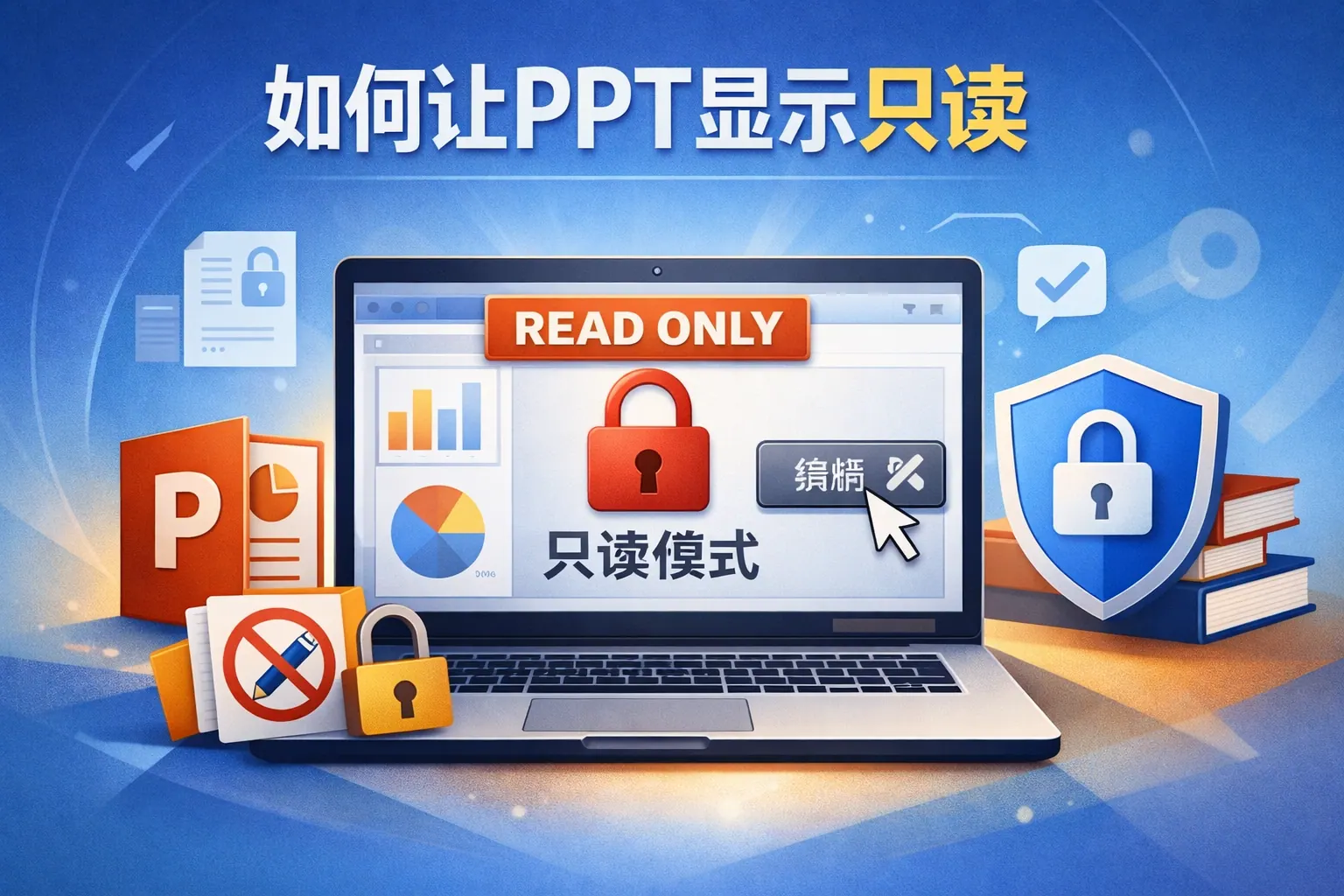 如何让ppt显示只读