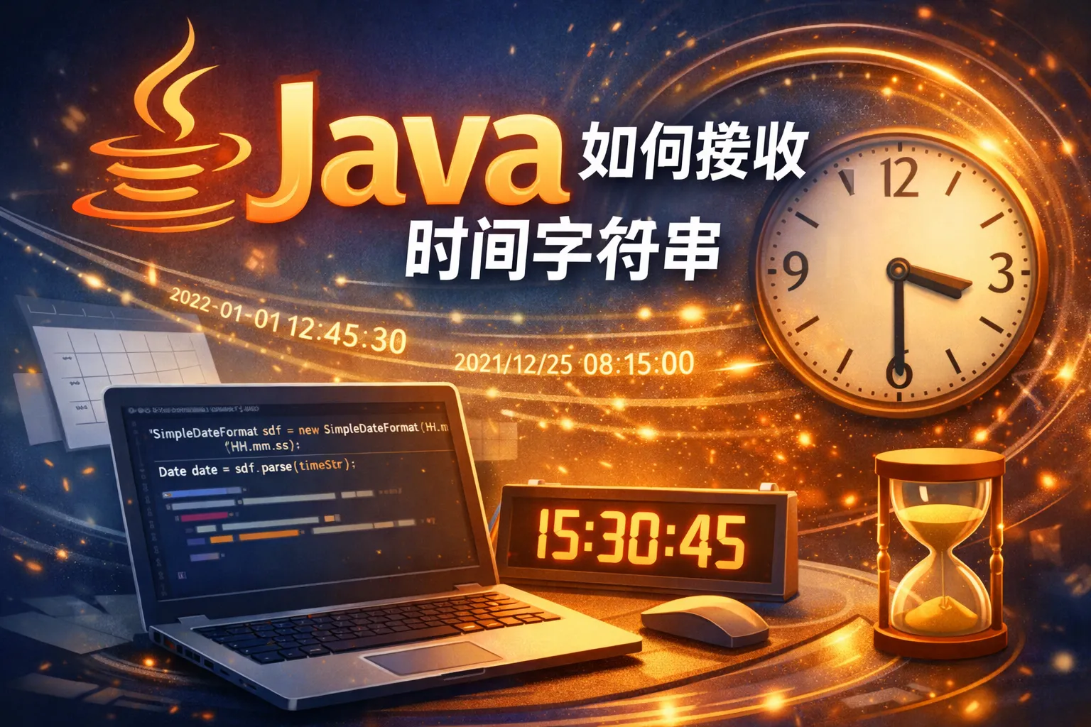 java如何接收时间字符串