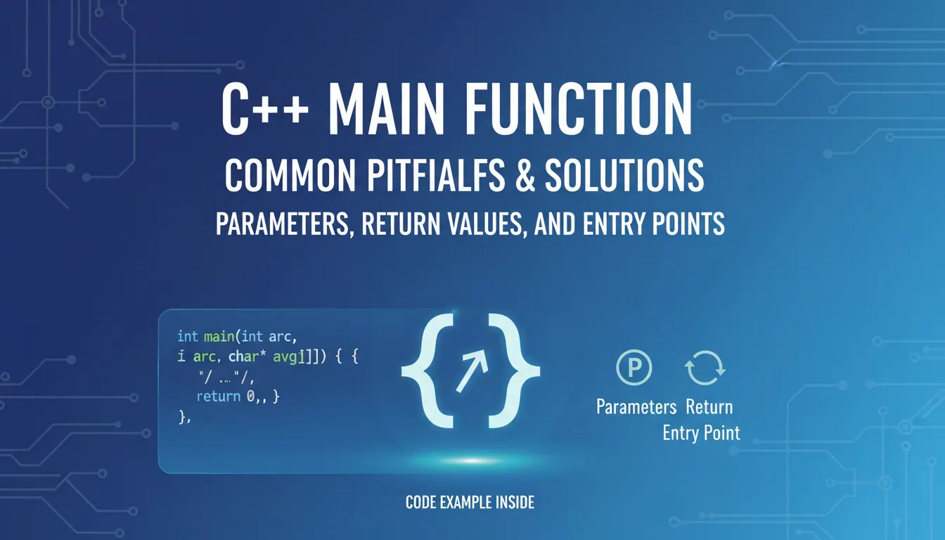 C++ main 函数如何避免编译和链接问题:参数、返回值和程序入口的代码示例