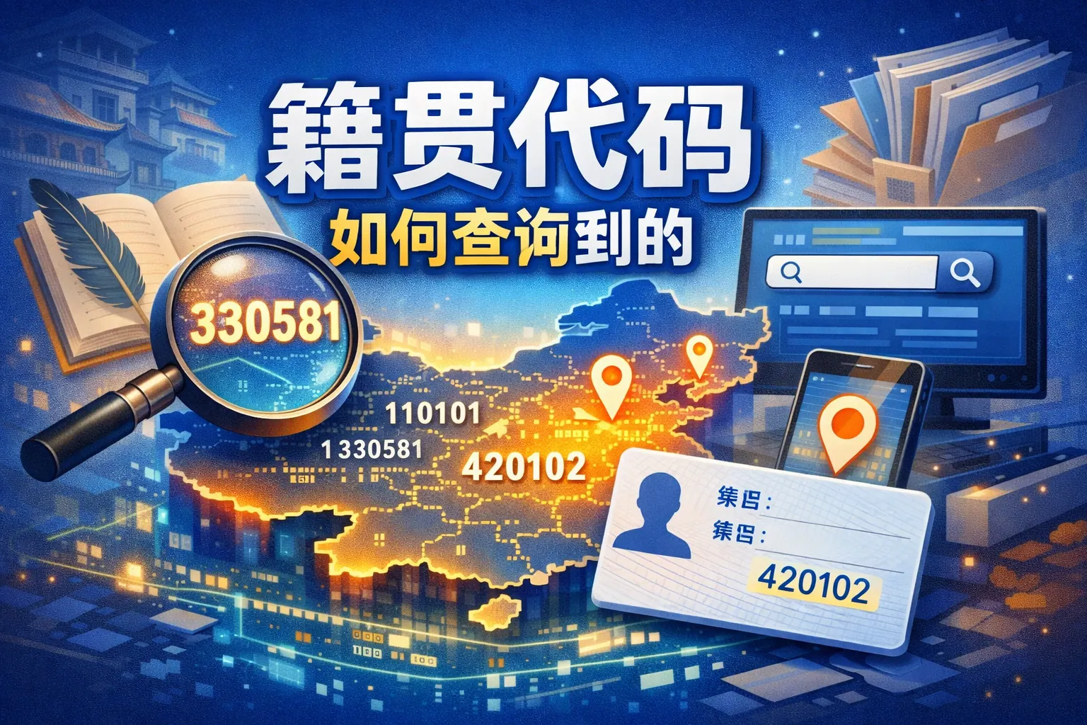 籍贯代码如何查询到的