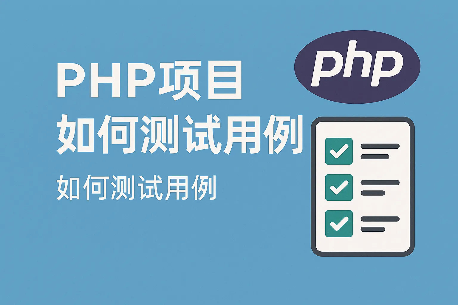 php项目如何测试用例