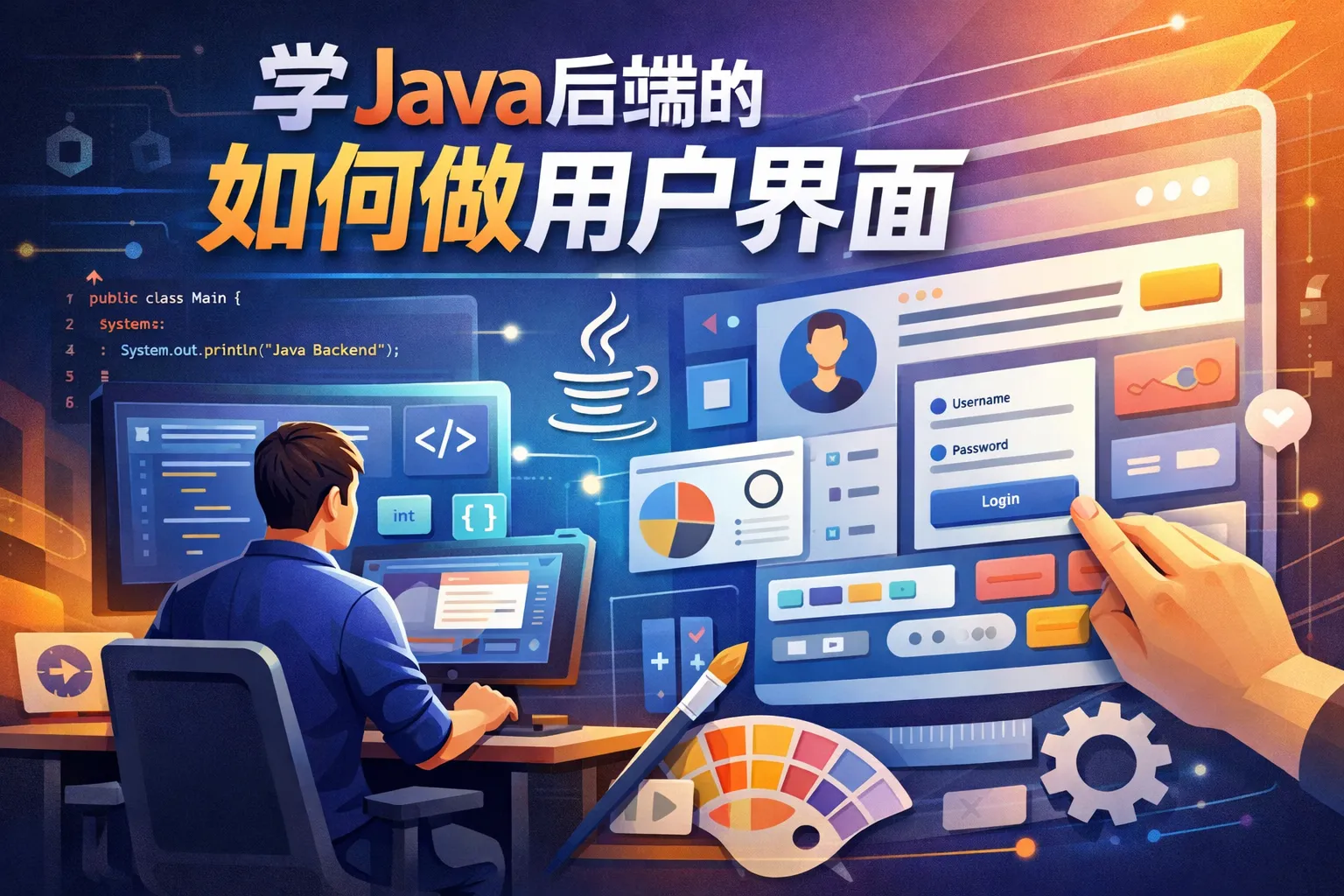 学java后端的如何做用户界面