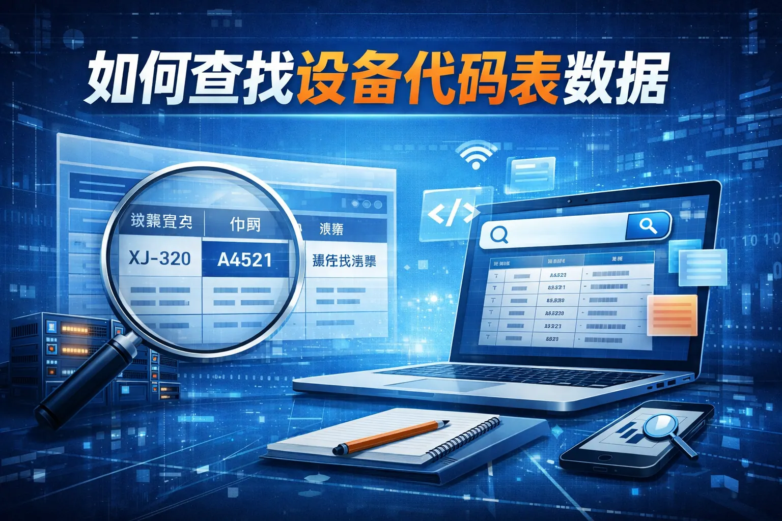 如何查找设备代码表数据