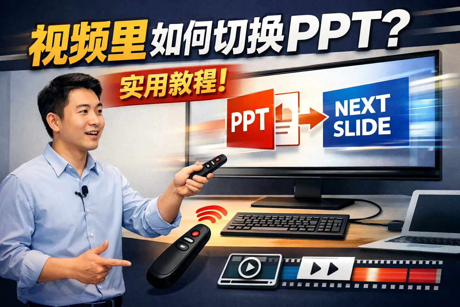 视频里如何切换ppt