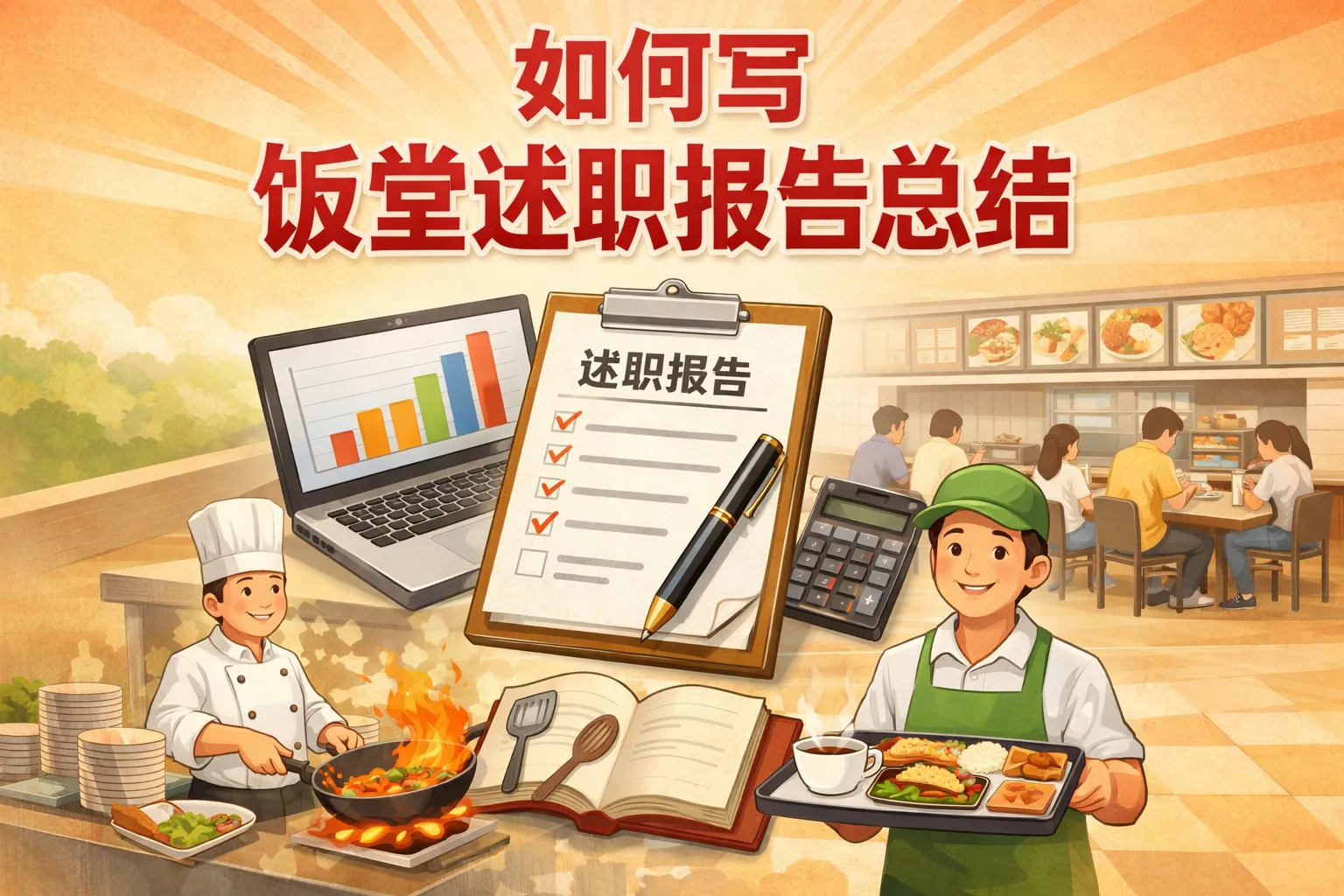 如何写饭堂述职报告总结