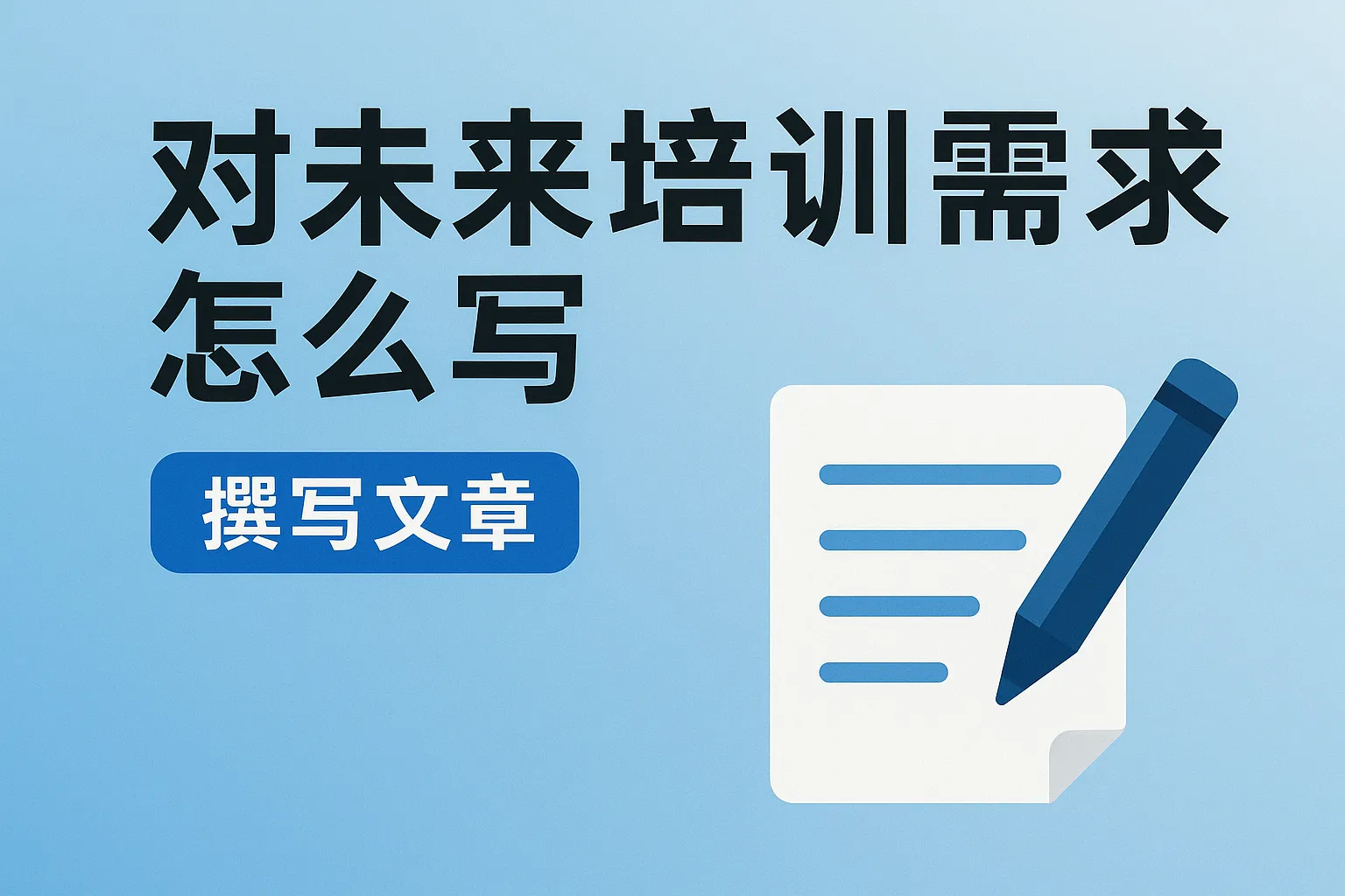 对未来培训需求怎么写