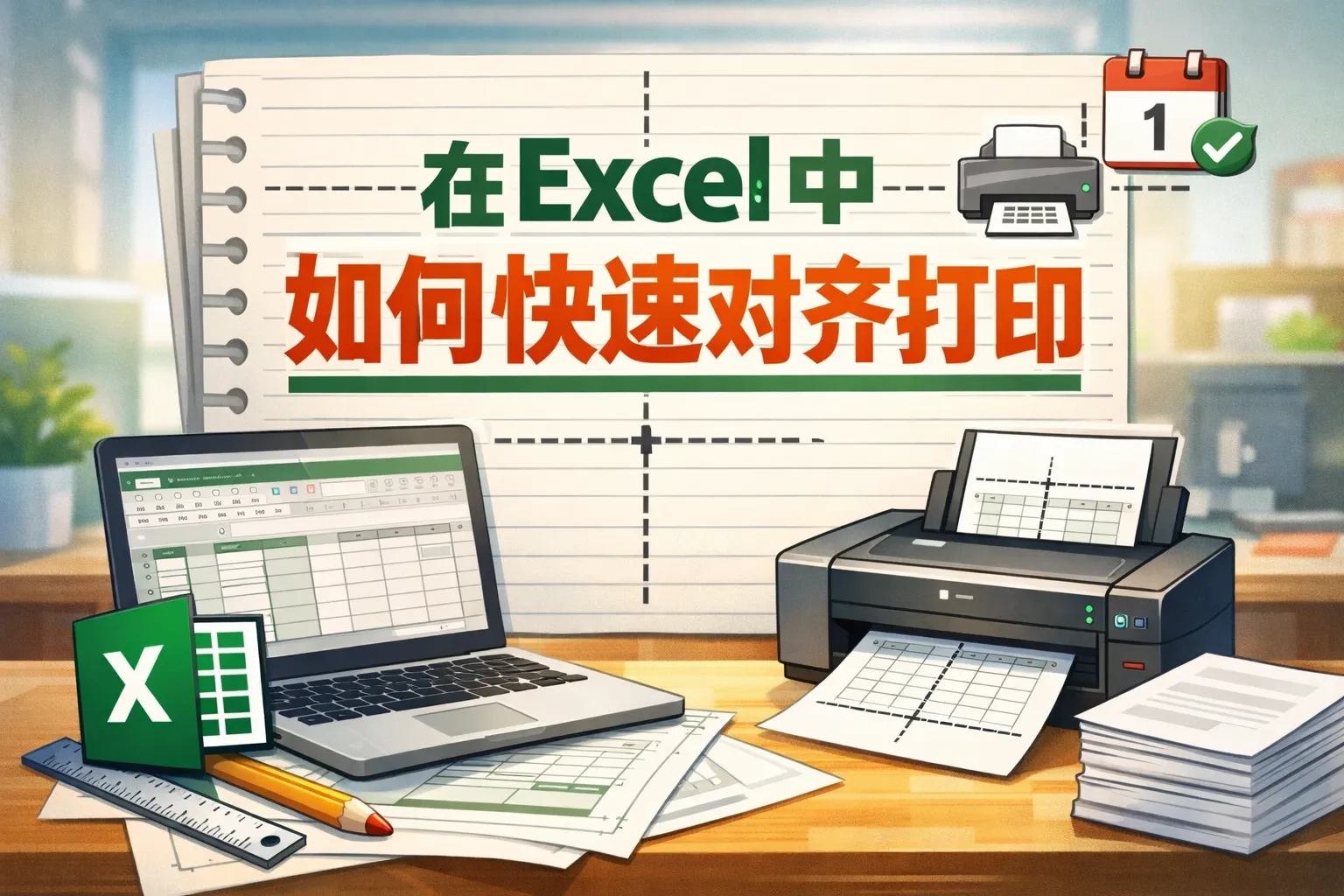 在Excel中如何快速对齐打印