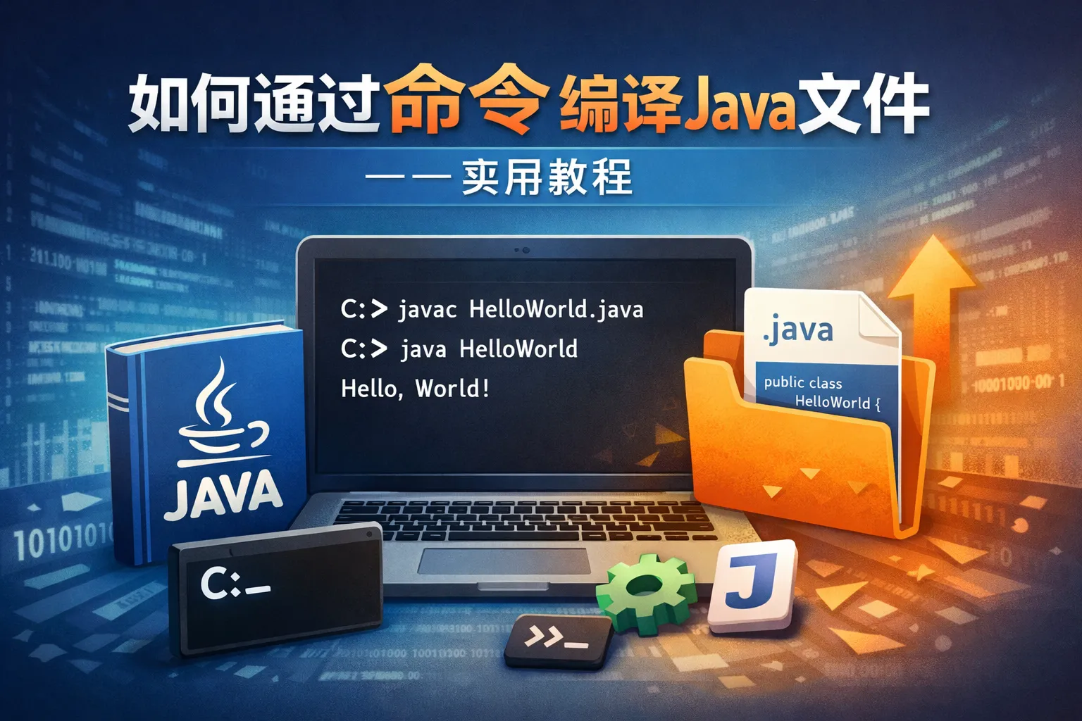 如何通过命令编译java文件