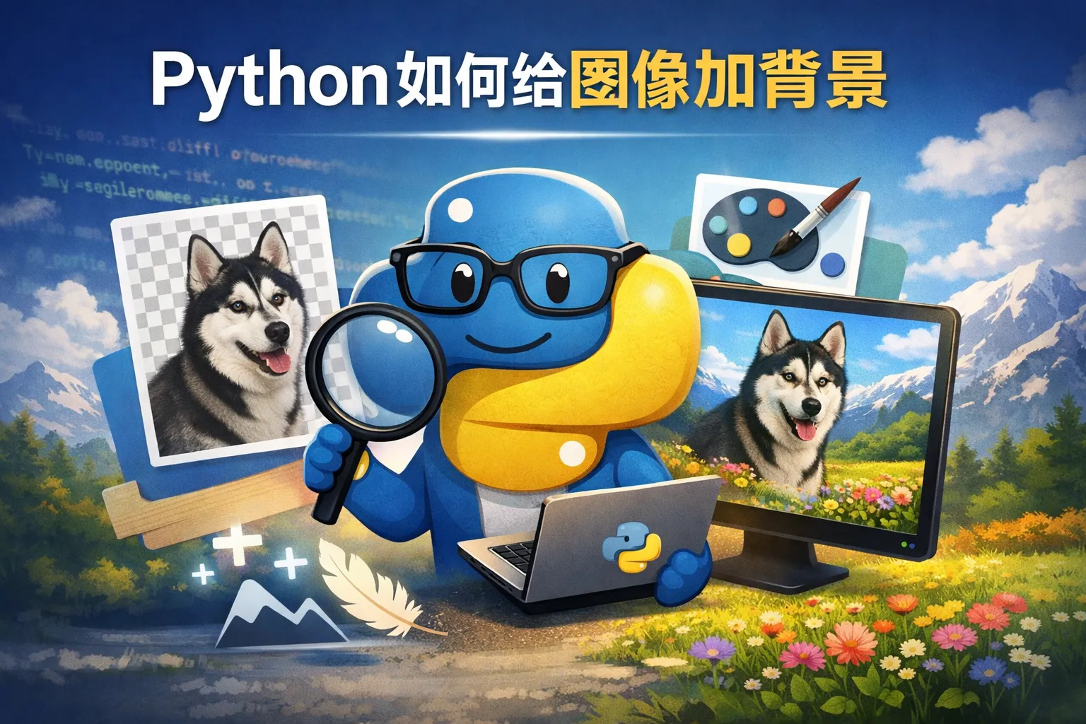 python如何给图像加背景