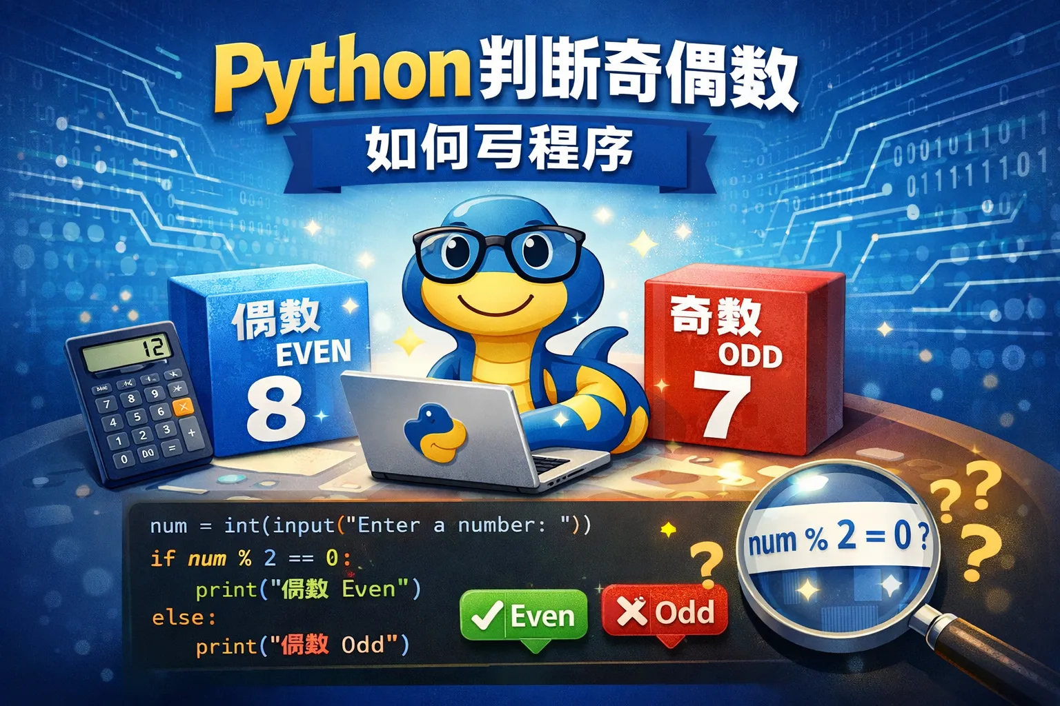 python判断奇偶数如何写程序
