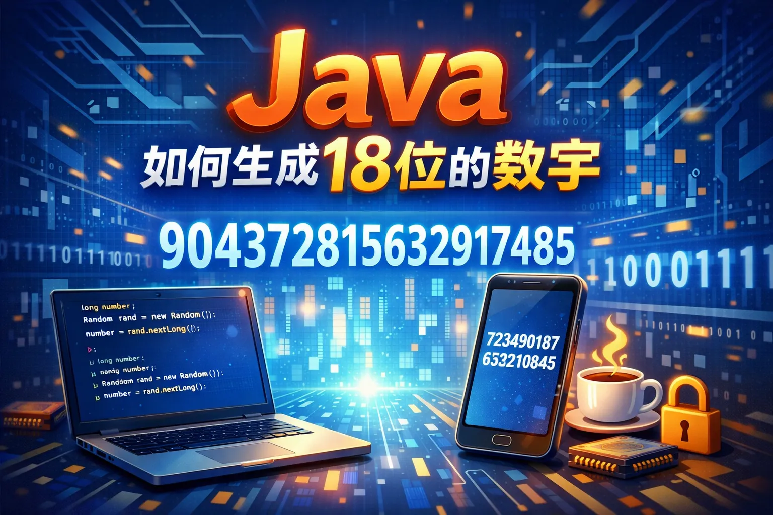 java如何生成18位的数字
