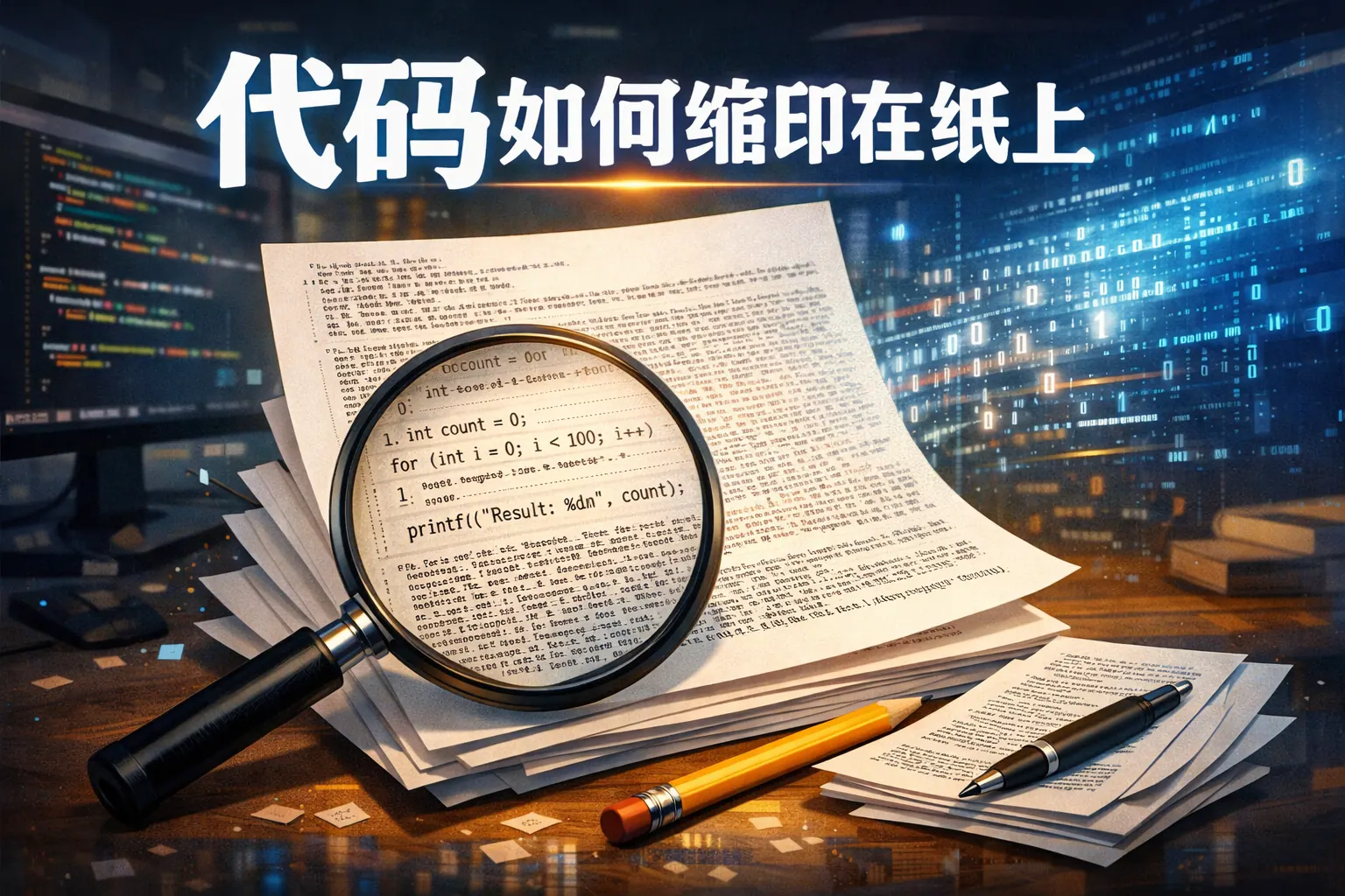 代码如何缩印在纸上