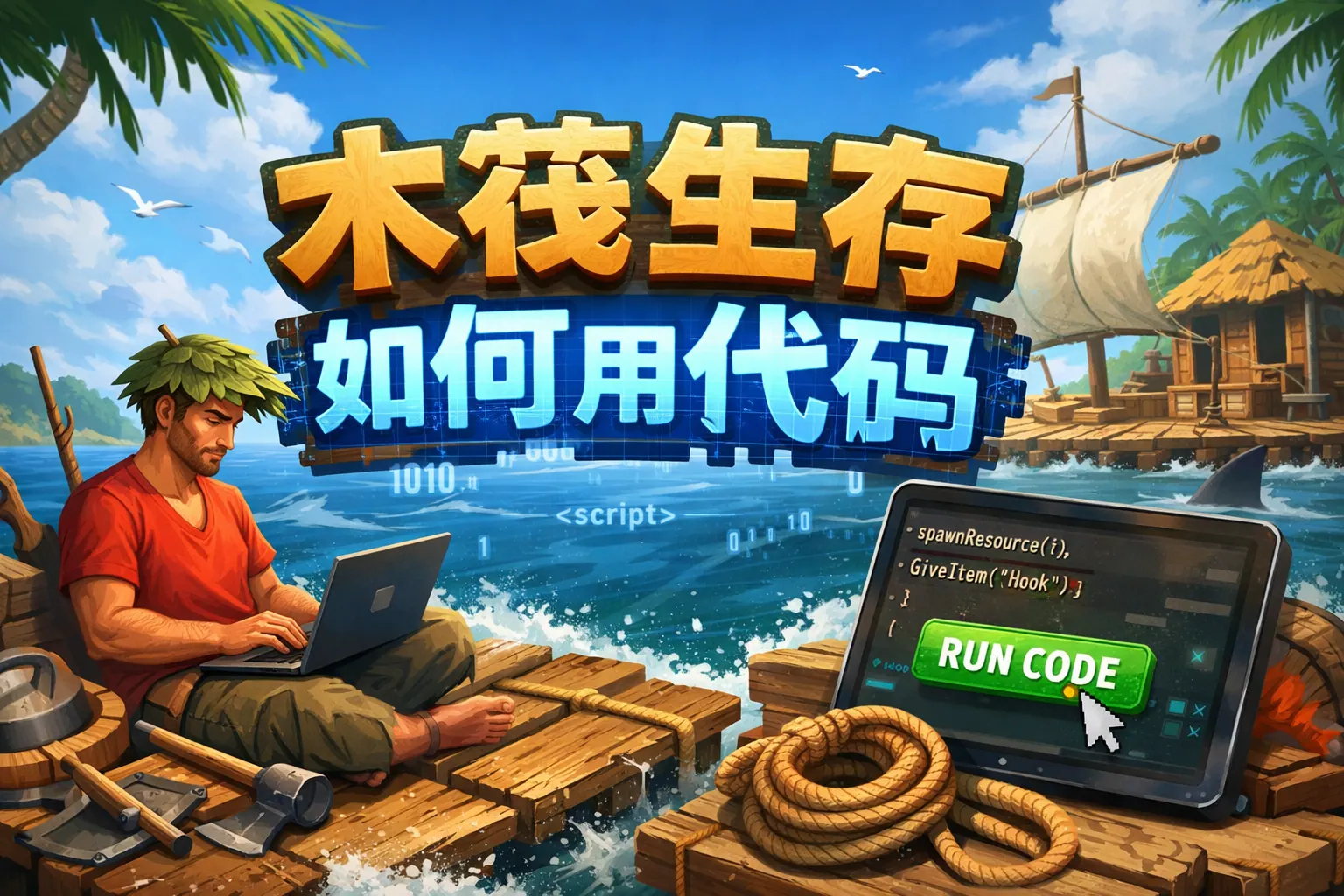 木筏生存如何用代码
