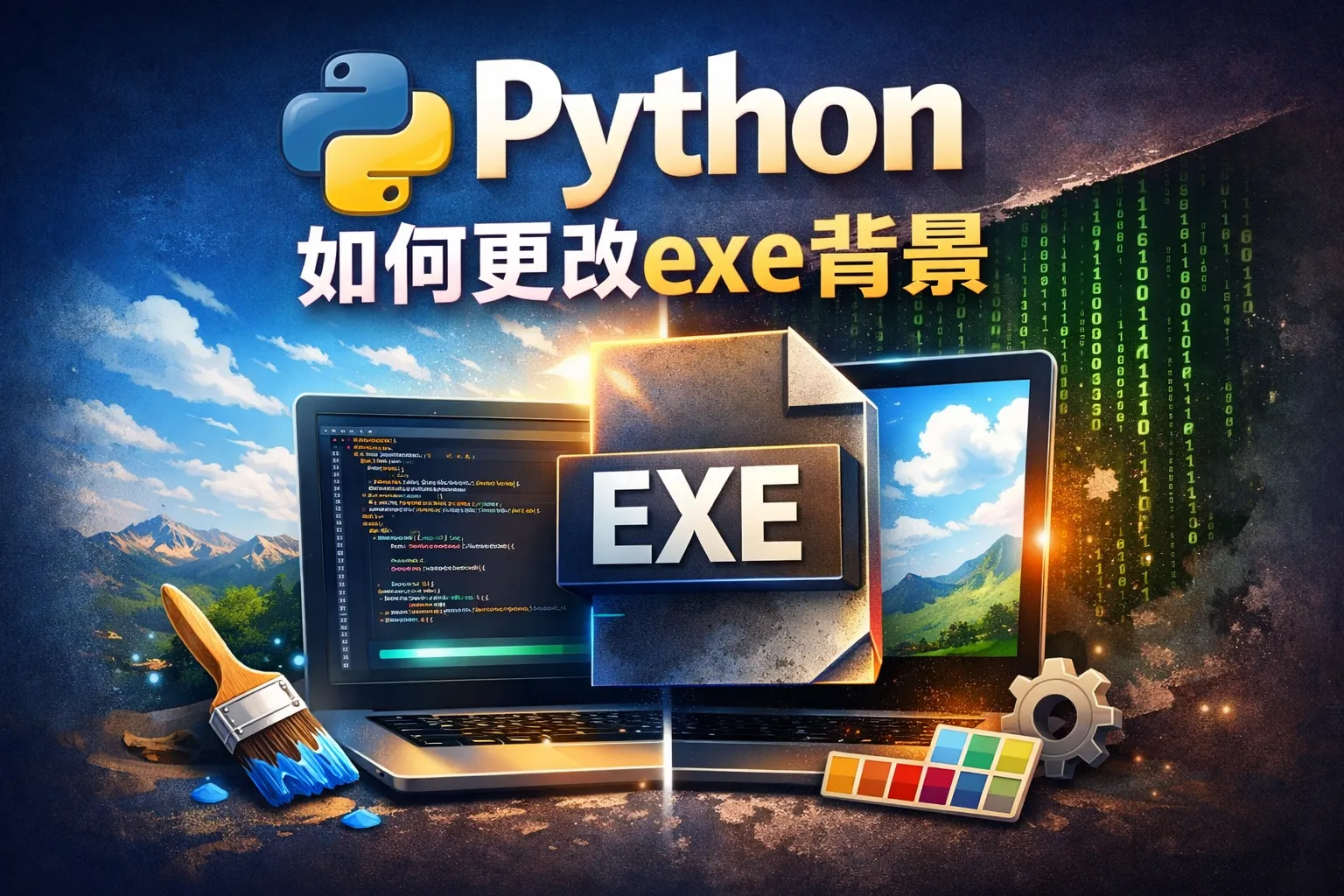 python如何更改exe背景