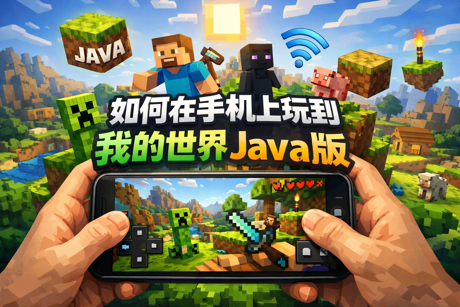 如何在手机上玩到我的世界java版
