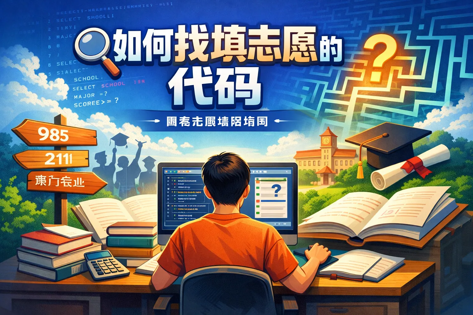 如何找填志愿的代码