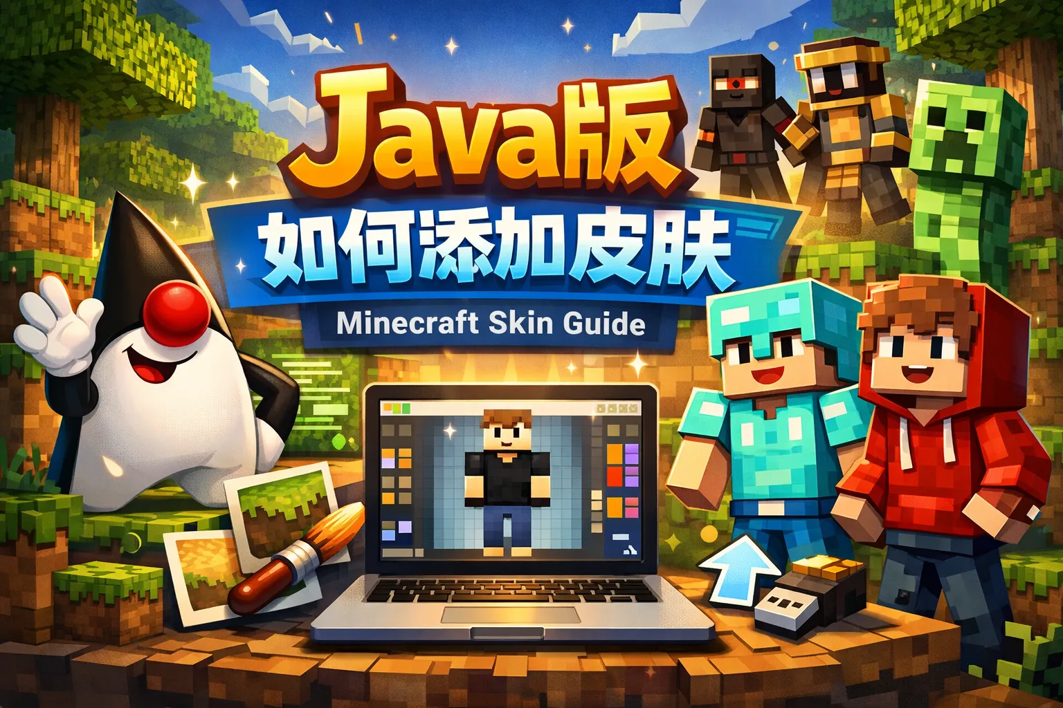 java版如何添加皮肤