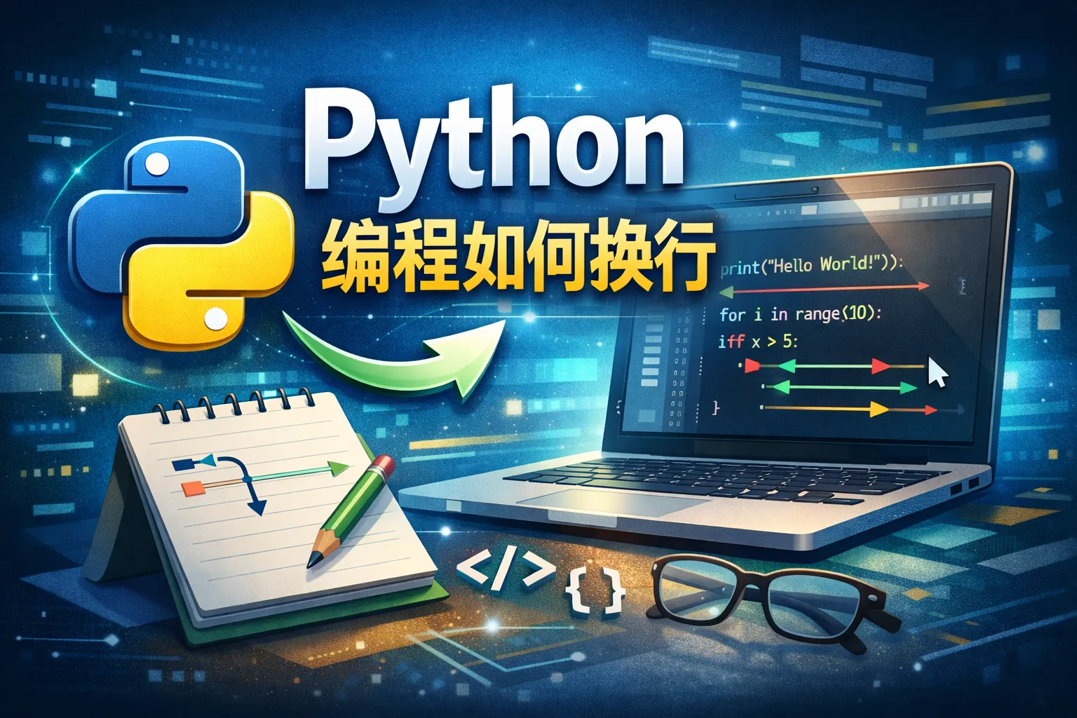 python 编程如何换行