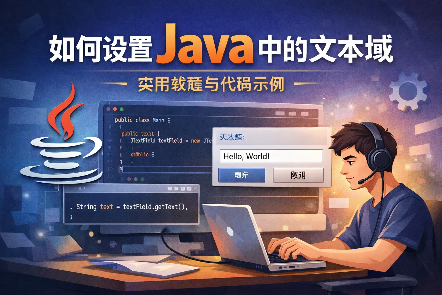 如何设置java中的文本域