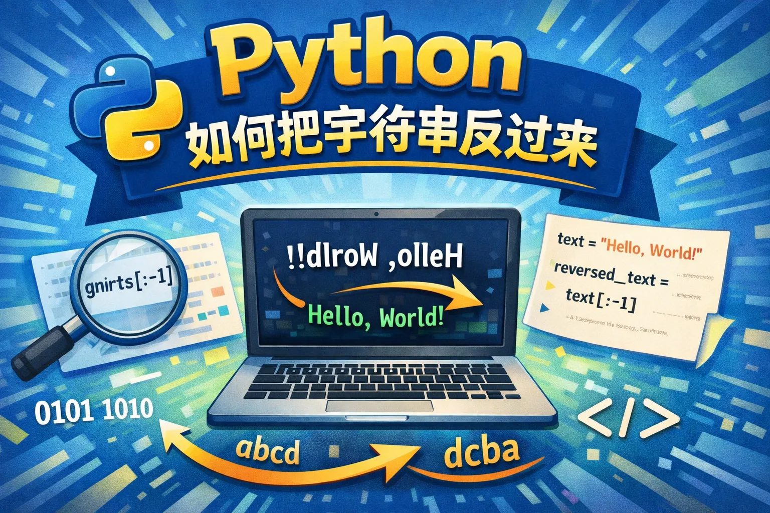 python如何把字符串反过来