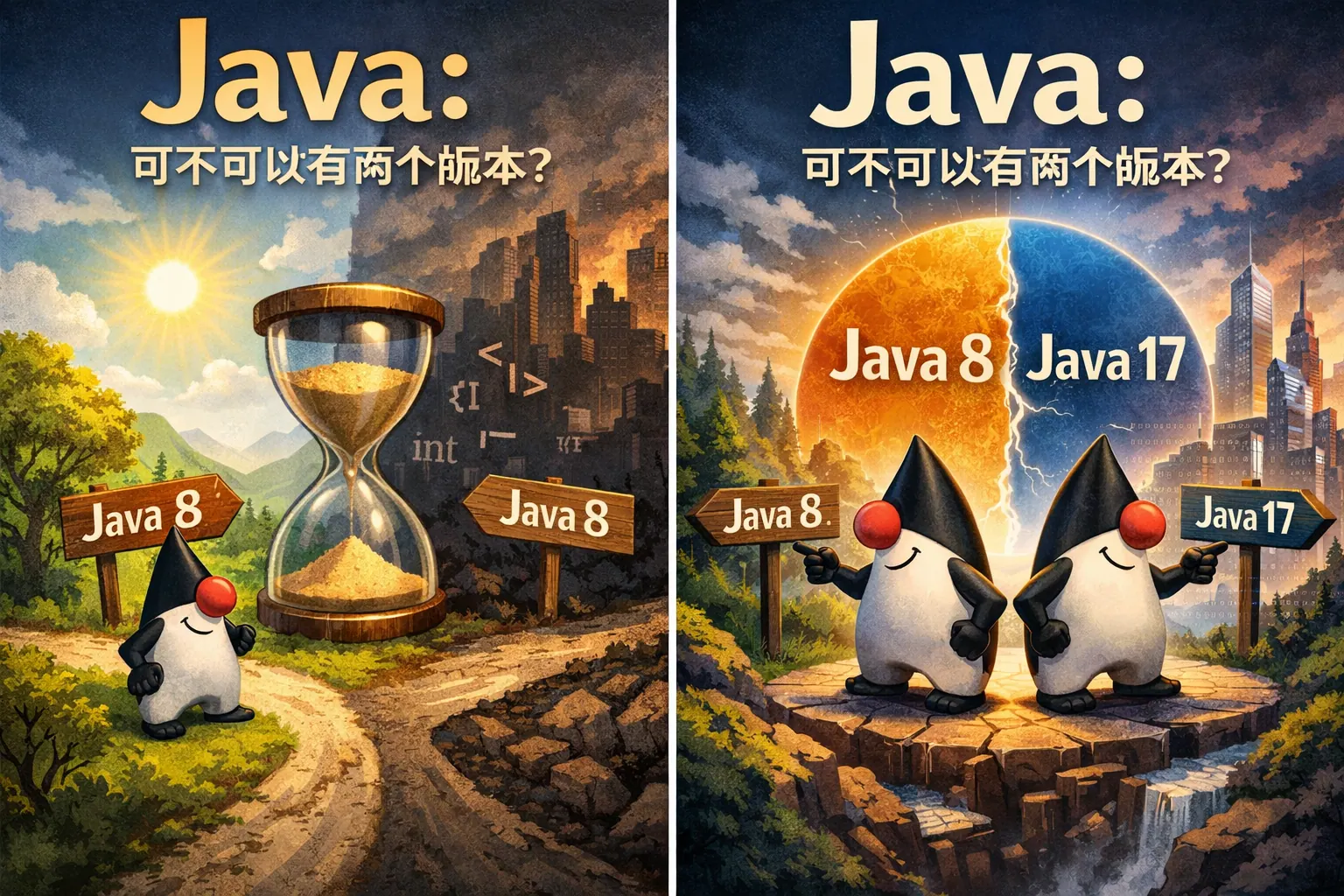 可不可以有两个版本java